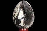 Septarian Dragon Egg Geode - Sparkly Crystal Pocket #81352-2